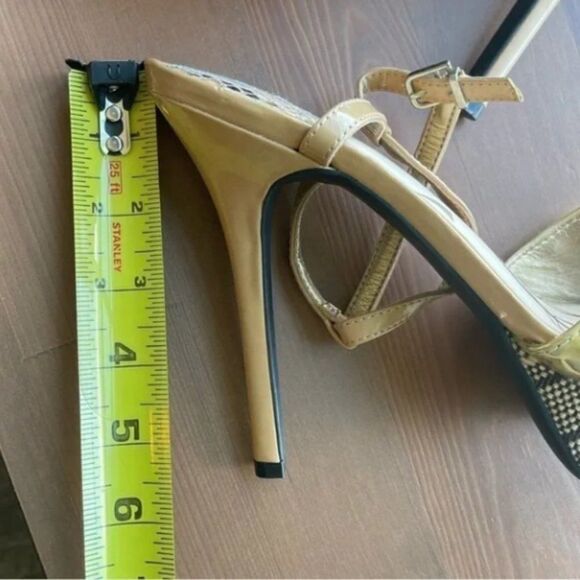 🔆▪️Sam & Libby Margot Metallic Gold Peep Toe Ankle Strap Platform Pump◾️🔆 - Picture 5 of 9